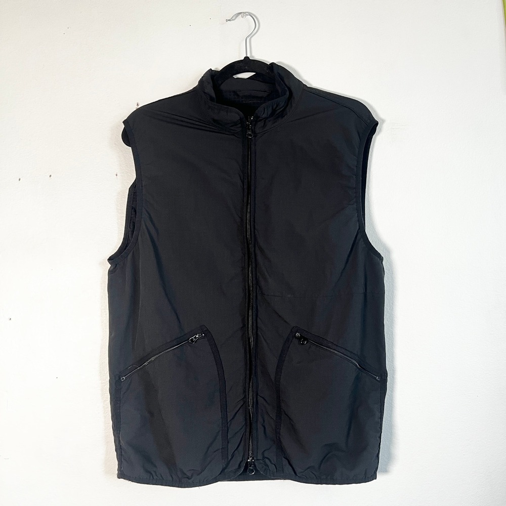 J. Crew Stretch Tech Vest Black Mens Size Medium Hiking‎ Outdoors